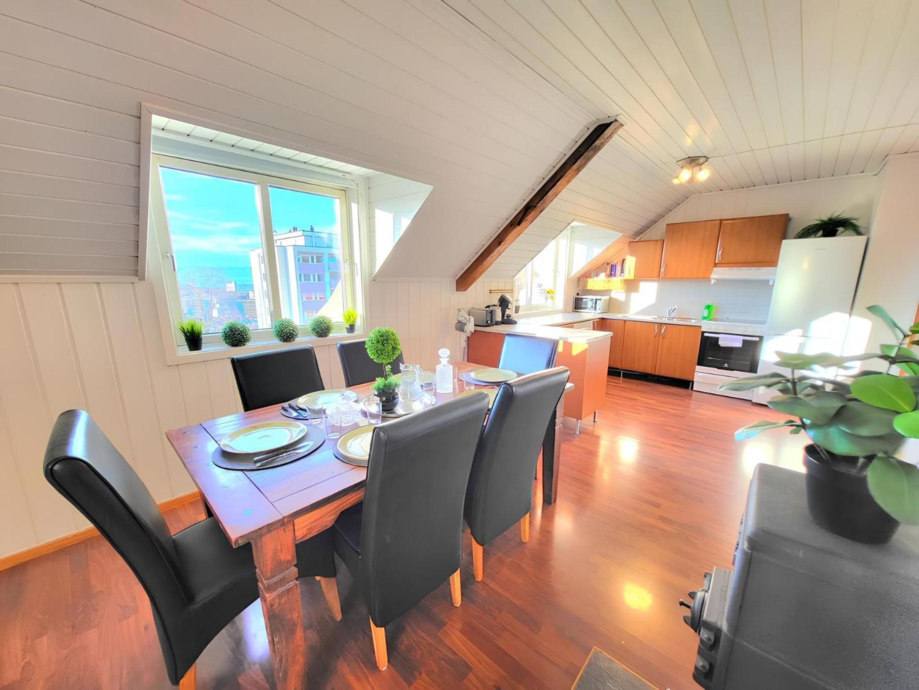 Sunset Penthouse, Fjord View & Parking Trondheim Exterior foto